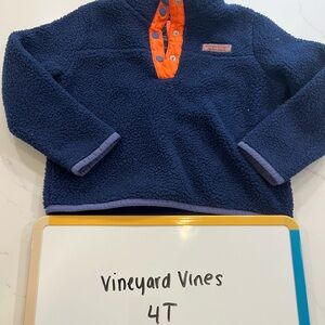 Vineyard Vines Kids Navy Fleece Pullover